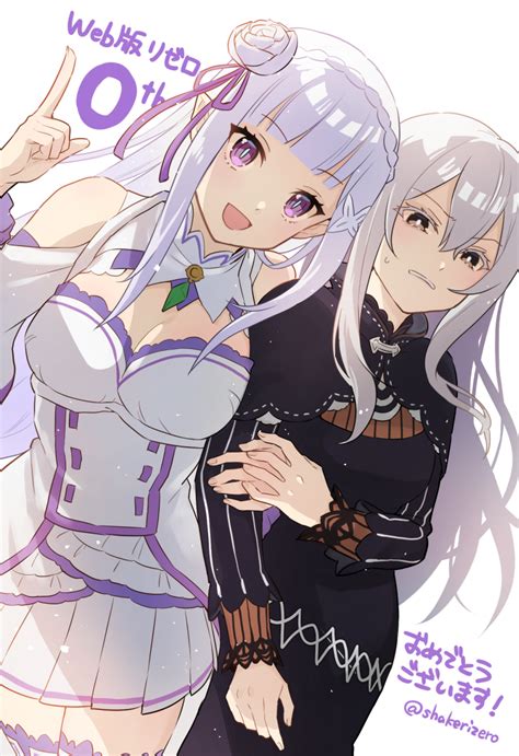 Emilia And Echidna Re Zero Kara Hajimeru Isekai Seikatsu Drawn By