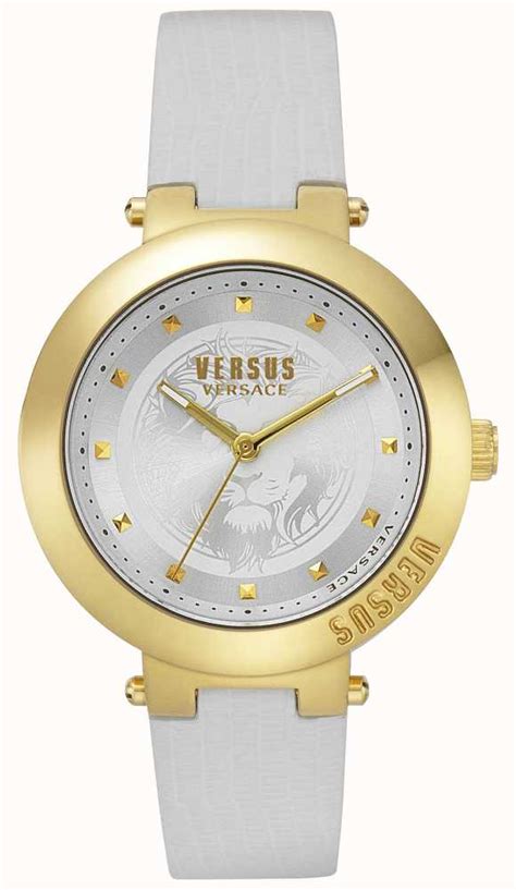 Versus Versace | Ladies White Leather Strap | Gold Case | VSPLJ0219 ...