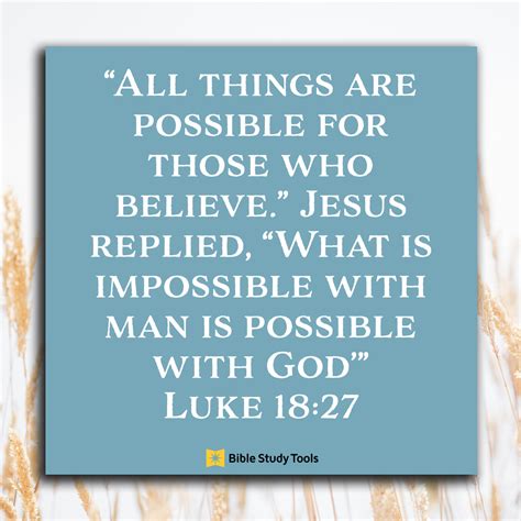 Believing God For The Impossible Luke 1827 Your Daily Bible Verse