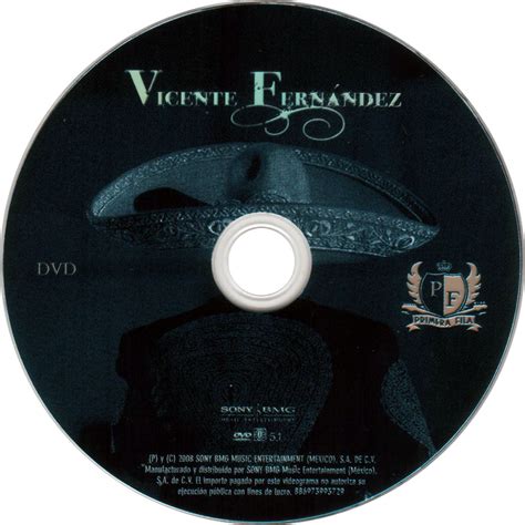 Carátula Dvd De Vicente Fernandez Primera Fila Portada
