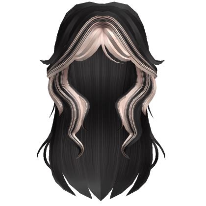 Short Two-Tone Cyber Girl Hair in Black & Blonde's Code & Price - RblxTrade
