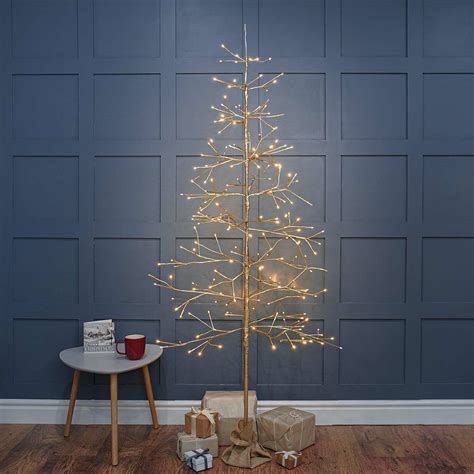 Ft Pre Lit Champagne Tinsel Artificial Christmas Tree With Lights My