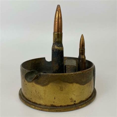 Antique Wwii World War Ii Trench Art Bronze Brass Shell Bullet