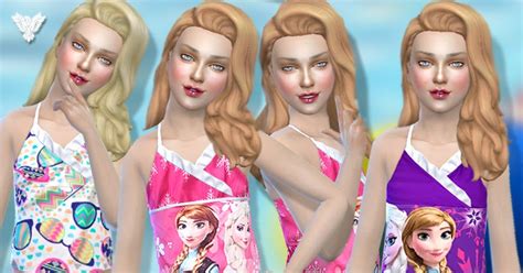 Sims 4 Ccs The Best Disney Frozen Swimsuit By Pinkzombiecupcake