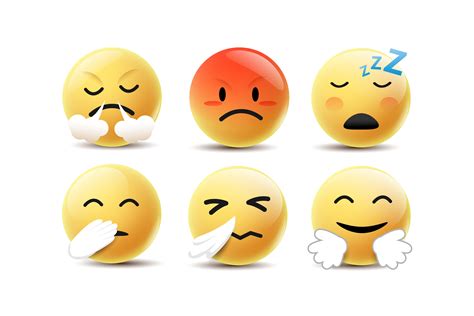 Emoji Feeling Faces 669300 Vector Art At Vecteezy