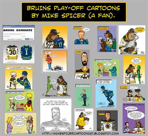 Mike Spicer Cartoonist Caricaturist Bruins Play Off Cartoons At A