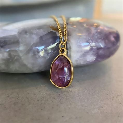 Amethyst Pendant Necklace By Asana Crystals 40 Sale
