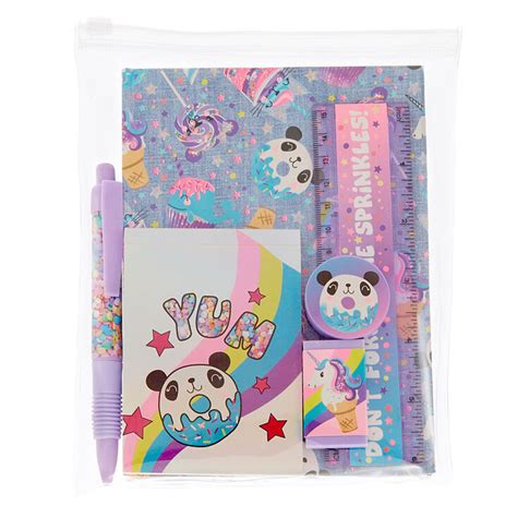 Sweet Panda Stationery Set Lavender 6 Pack Claires