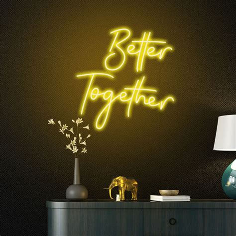 Better Together Neon Sign Custom Neon Signs Etsy