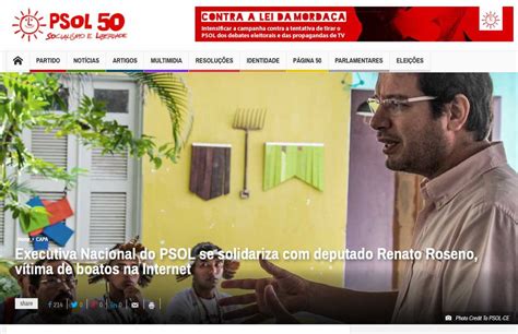Executiva Nacional Do PSOL Se Solidariza Com Deputado Renato Roseno