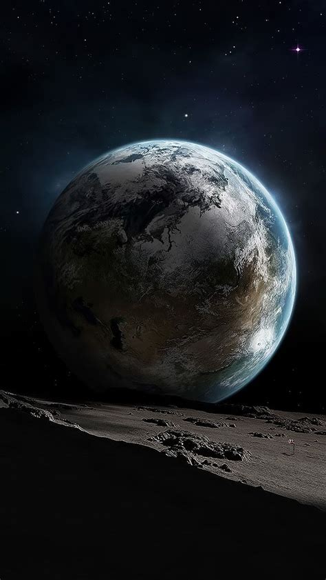 45 Earth From The Moon Wallpapers Wallpapersafari