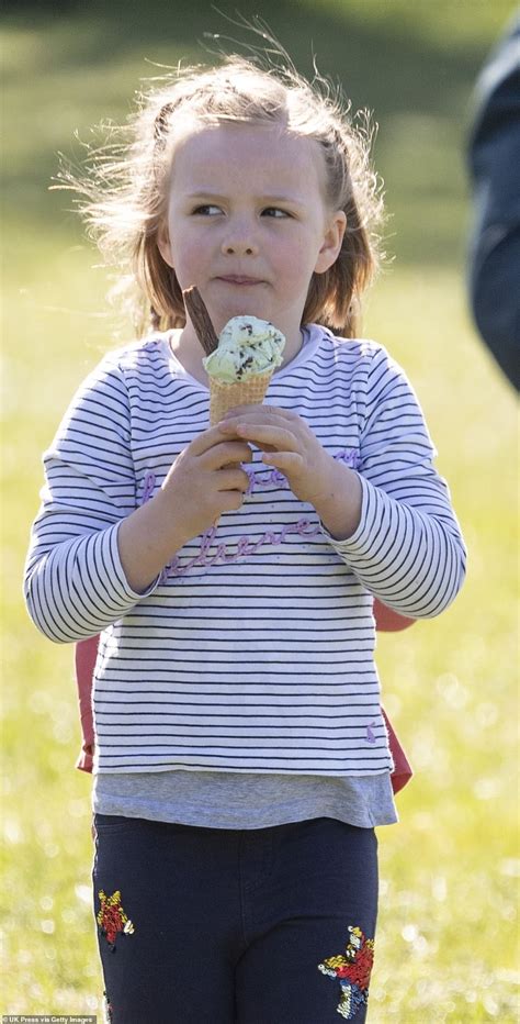 Mia Tindall Enjoys An Ice Cream With Mum Zara Phillips During Day Out