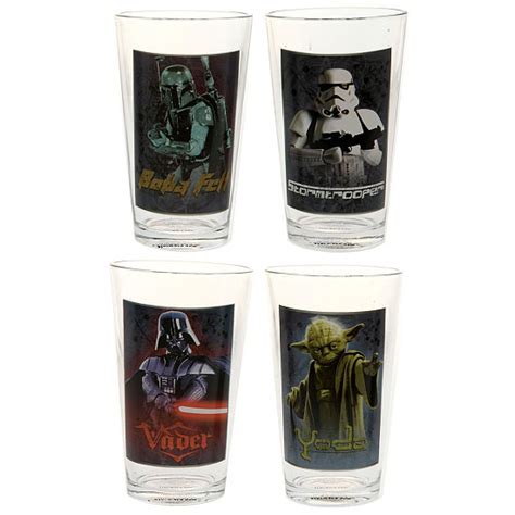star wars 4 piece drinking glasses set