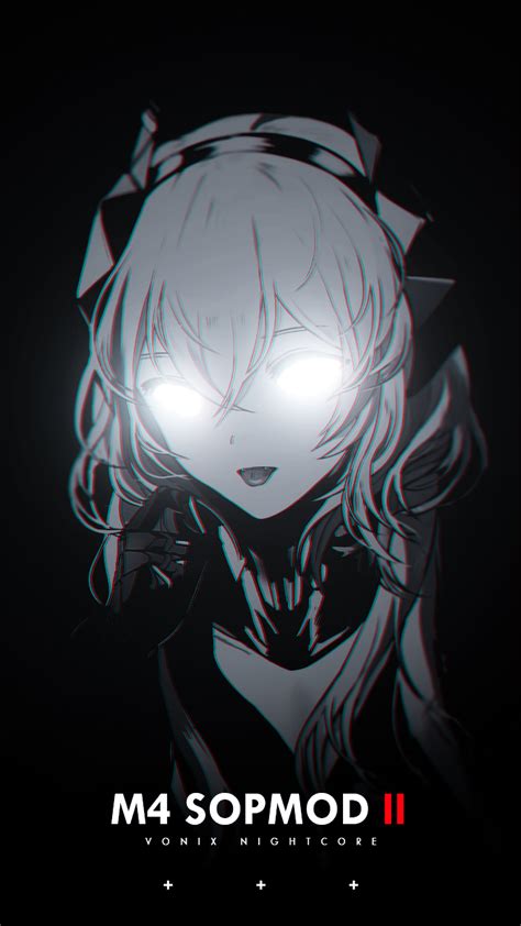 M4 Sopmod Ii Wallpaper Phone Black And White Girls Frontline