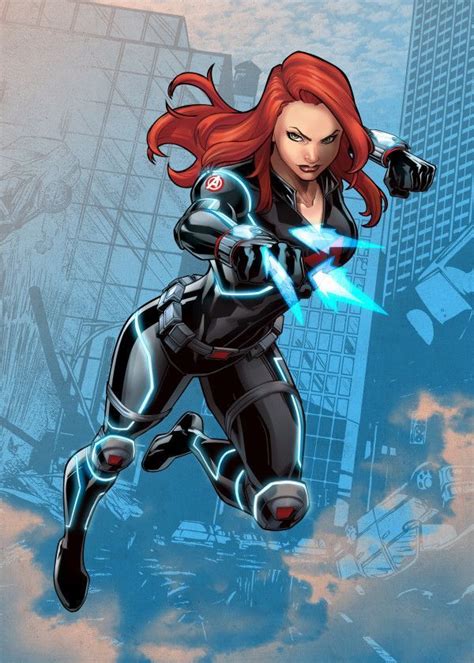 Official Marvel Avengers Mightiest Heroes Black Widow Displate Artwork By Artist Marvel Part