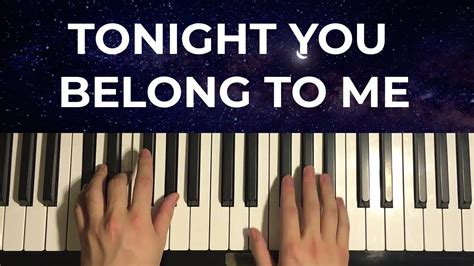 tonight you belong to me piano tutorial lesson youtube