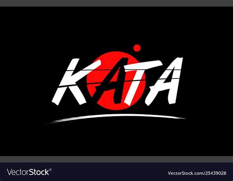 Kata word text logo icon with red circle design Vector Image , #AD, #