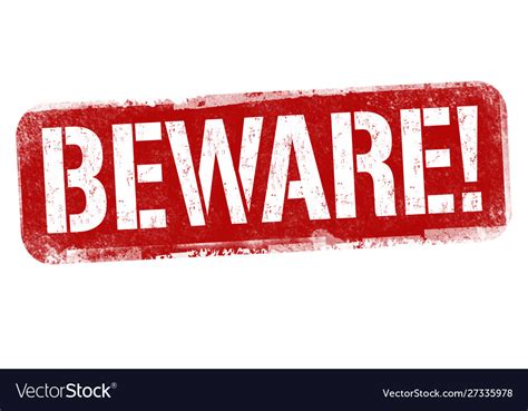 Beware Sign Or Stamp Royalty Free Vector Image