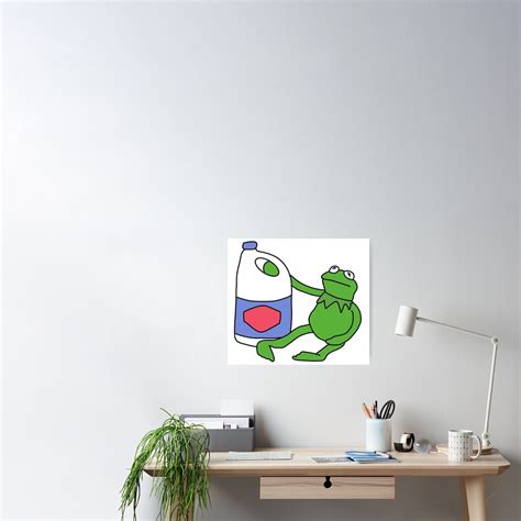 Kermit With Bleach Poster For Sale By Drayziken Redbubble