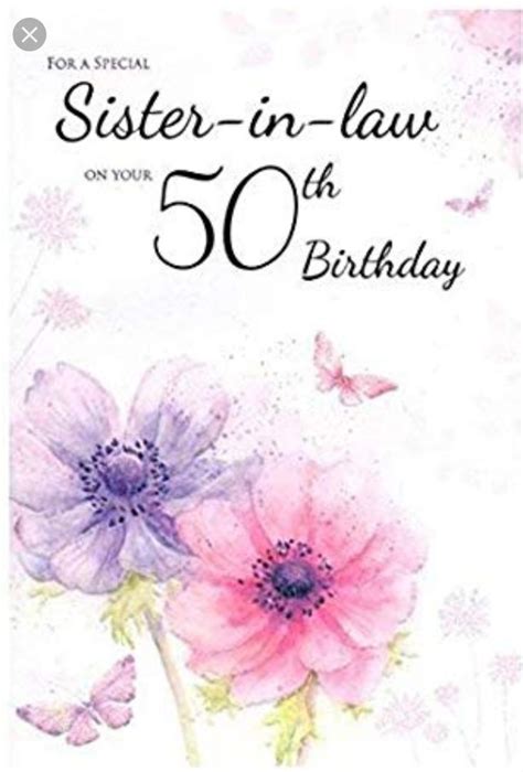 Pin By Ingrid Loyens On Happy Birthday Sister In Law Happy 50th Birthday Sister 50th
