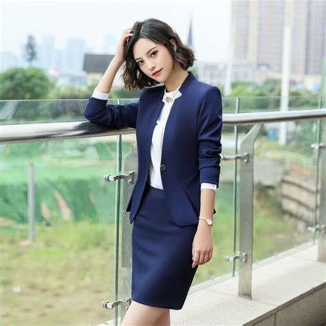 Ladies Office Uniform Designs Business Suits With Skirt And Top Formal