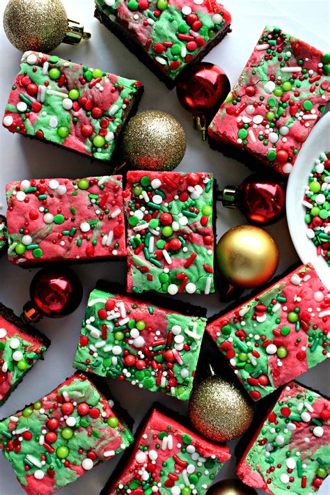 Not only are they delightfully gooey & rich, they're really fun to decorate. White Chocolate Peppermint Christmas Brownies - The Monday Box