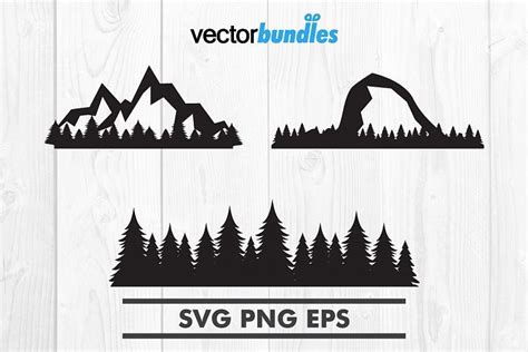 Mountain Forest Clip Art Svg 408779 SVGs Design Bundles Art