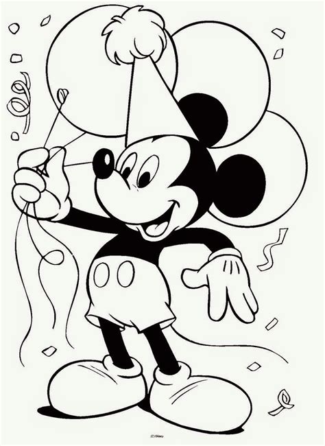 Gambar Mewarnai Mickey Mouse Gambar Mewarnai Lucu