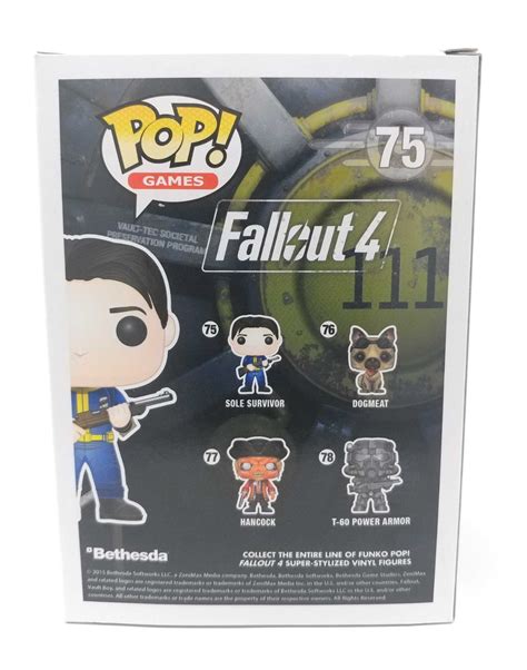Funko Pop Fallout 4 Vault Dweller Sole Survivor Action Figure 75 Minor