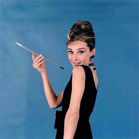 Audrey Hepburn British Actress Film And Fashion Icon Smoking Cigarette