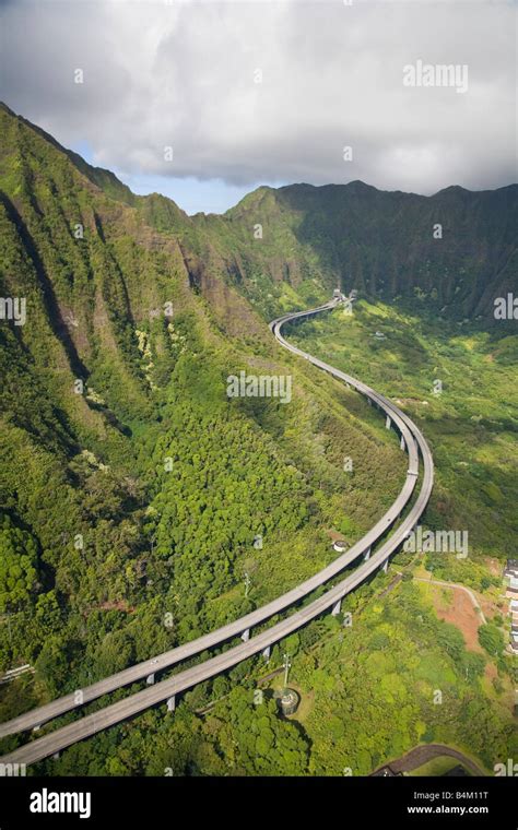 H3 Freeway Oahu Hawaii Stock Photo Alamy