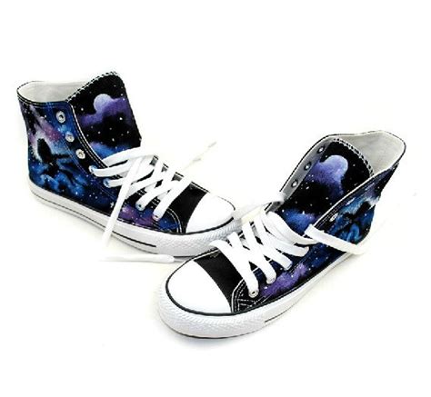 Hand Painted Shoes Galaxy Shoes Custom Painted Shoes 100 Handma