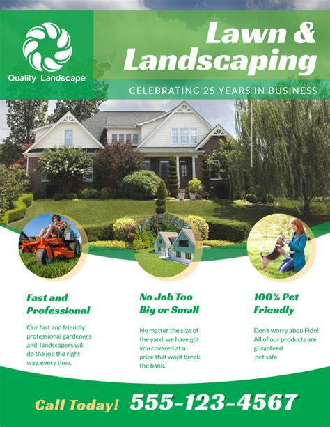 free landscaping flyer templates word