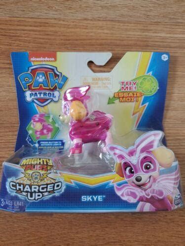 Paw Patrol Mighty Pups Charged Up Skye Collectible Figure Lights Up