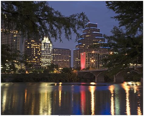 Austin City Skyline At Night Photograph By Alan Tonnesen