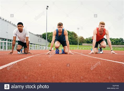 Runner At Starting Line Hi Res Stock Photography And Images Alamy