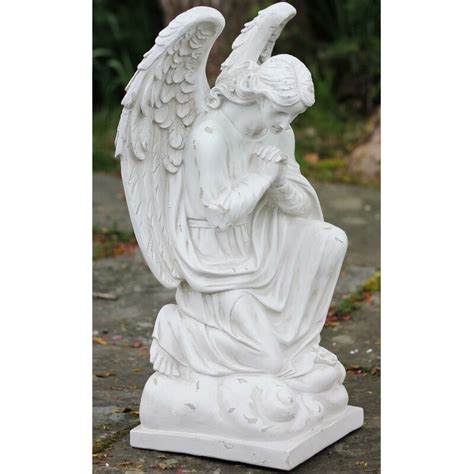 Northlight Distressed Kneeling Praying Angel Religious Outdoor Garden