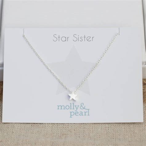 Delicate Sterling Silver Star Necklace Made Just For Your Star Sister