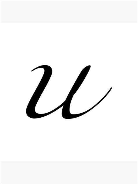 Monogram Lower Case U Art Print By Designsbyleah Redbubble