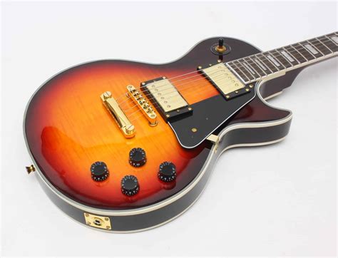 Electric Guitar Les Paul Custom Style Vintage Sunburst
