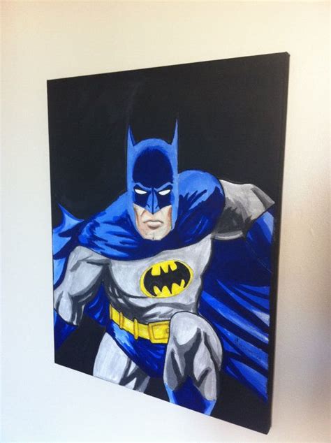 Batman Canvas Original Dc Comic Art Perfect For Christmas On Etsy