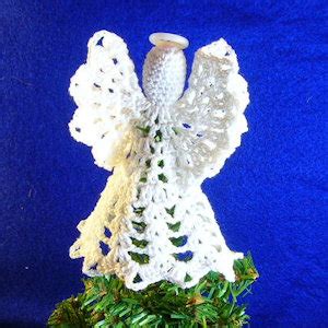 mini tree top angel   crochet pattern  julie  bolduc