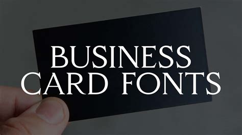 35 Modern And Professional Business Card Font Hipfonts