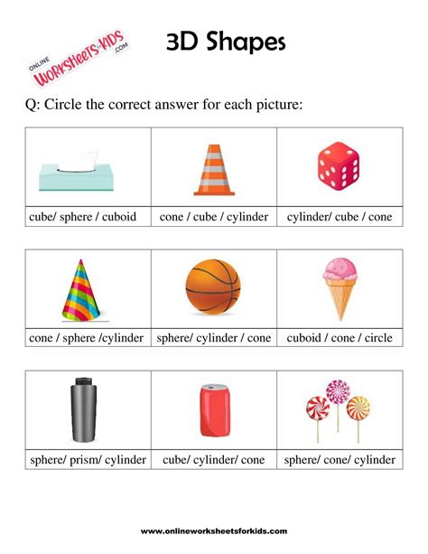 3d Shapes Worksheets 1st Grade 9