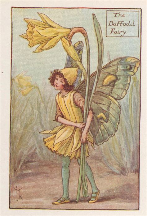 Flower Fairies The Daffodil Fairy Vintage Print C1930 By Etsy