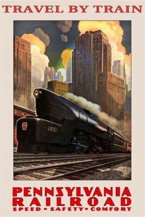 Pennsylvania Railroad Vintage Poster Art Retro Poster Poster Ads Art