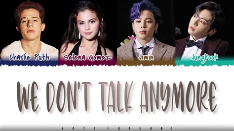 Jungkook Jimin Charlie Puth Selena Gomez We Dont Talk Anymore