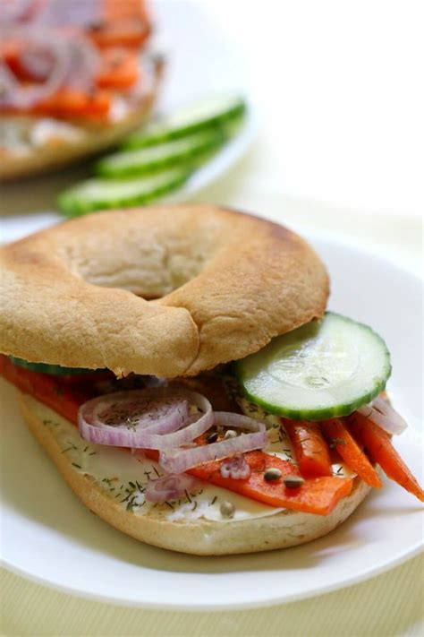 Oh, and panera bagels and definitely enstine bagels too. Gluten-Free Bagel with Vegan Carrot Lox & Cream Cheese ...