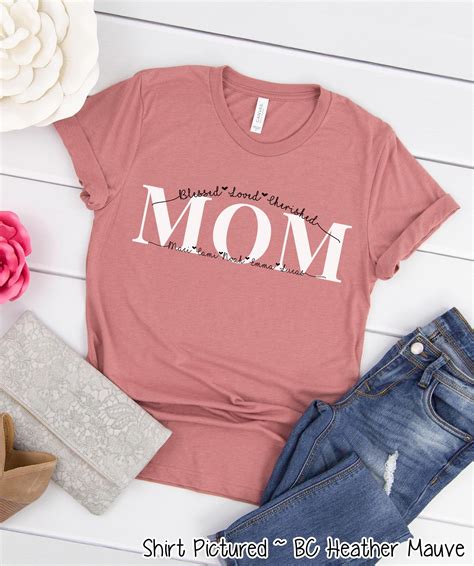 Custom Mom Shirt Kids Names Shirt Mothers Day T For Her Etsy