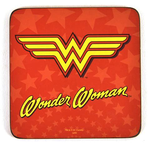 Tal como lo concibió el artista que creó el emblema de wonder woman, es una combinación original de la abreviatura. Wonder Woman Logo Coaster | Pink Cat Shop